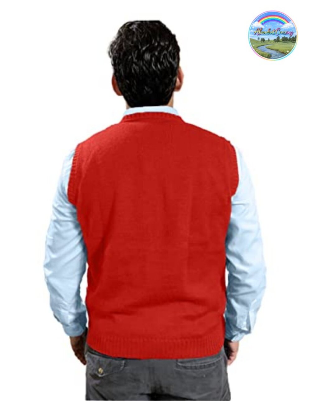 Men's Alpaca Wool V-Neck Argyle Cardigan Vest